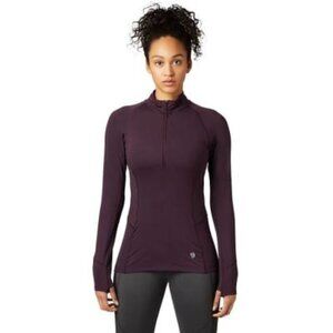 Mountain Hardwear Ghee Long Sleeve 1/4 Zip Top Purple Small